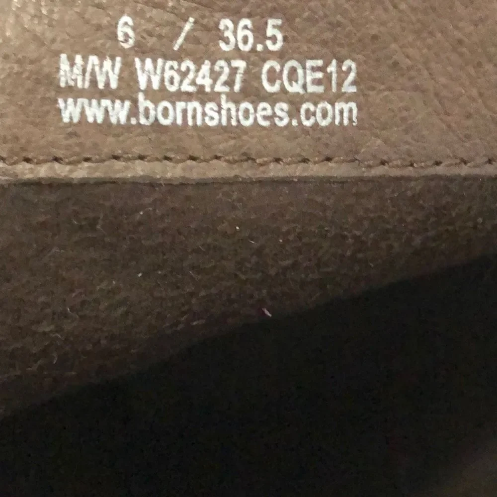 Born Shoes Women's Mallory Style Leather High Boots Brown Size 6